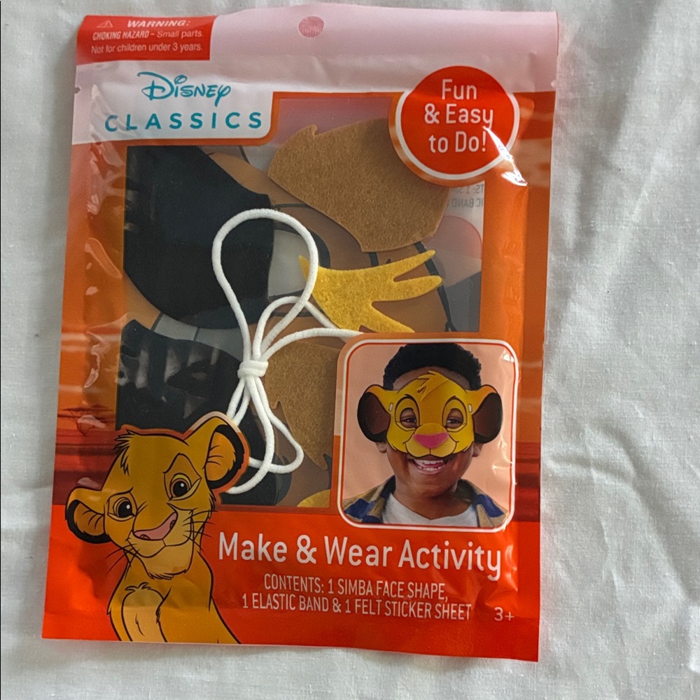 Disney Classics Simba Make & Wear Activity Kit - Orange and Brown